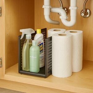 The Container Store Like-It Modular Tall Narrow Bin, Smoke Gray